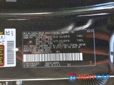 Zdjęcie 14 z 14 samochodu: 2024 TOYOTA GRAND HIGHLANDER XLE VIN:5TDAAAB59RS046212 - miniatura
