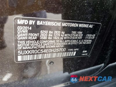 Zdjęcie 14 z 14 samochodu: 2014 BMW X5 XDRIVE35I VIN:5UXKR0C54E0H25700 - miniatura
