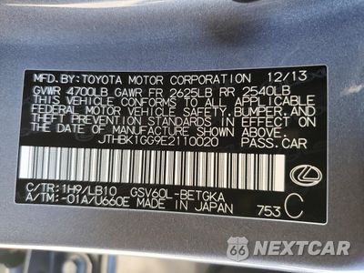 Zdjęcie 12 z 12 samochodu: 2014 LEXUS ES 350 BASE VIN:JTHBK1GG9E2110020 - miniatura
