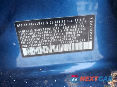 Zdjęcie 14 z 14 samochodu: 2018 VOLKSWAGEN GOLF SPORTWAGEN S VIN:3VW117AU9JM750715 - miniatura