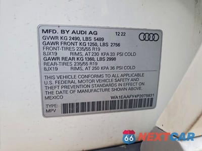 Zdjęcie 13 z 13 samochodu: 2023 AUDI Q5 PREMIUM PLUS 45 VIN:WA1EAAFY4P2075931 - miniatura