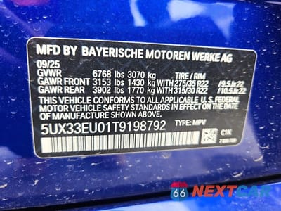 Zdjęcie 14 z 14 samochodu: 2026 BMW X5 M60I VIN:5UX33EU01T9198792 - miniatura