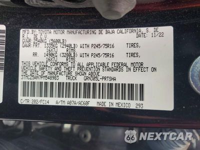 Zdjęcie 12 z 12 samochodu: 2023 TOYOTA TACOMA SR5 V6 VIN:3TMCZ5AN7PM548983 - miniatura