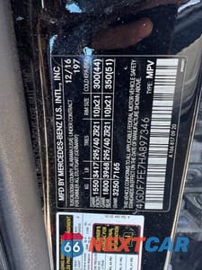 Zdjęcie 10 z 14 samochodu: 2017 MERCEDES-BENZ GLS 63 AMG 4MATIC VIN:4JGDF7FE7HA897346 - miniatura