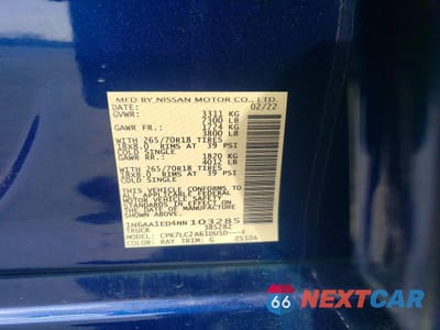 Zdjęcie 12 z 12 samochodu: 2022 NISSAN TITAN SV VIN:1N6AA1ED4NN103285 - miniatura