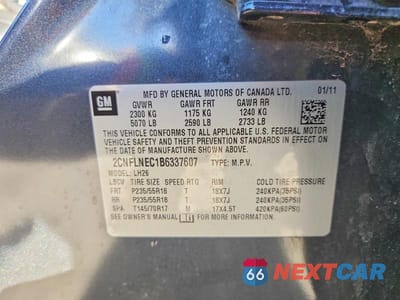 Zdjęcie 14 z 14 samochodu: 2011 CHEVROLET EQUINOX LT VIN:2CNFLNEC1B6337607 - miniatura