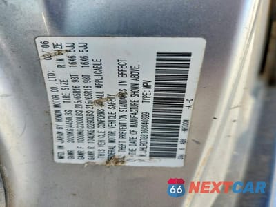 Zdjęcie 13 z 13 samochodu: 2006 HONDA CR-V EX VIN:JHLRD78816C040399 - miniatura