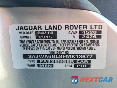 Zdjęcie 12 z 12 samochodu: 2015 JAGUAR F-TYPE V8 S VIN:SAJWA6GL8FMK13677 - miniatura