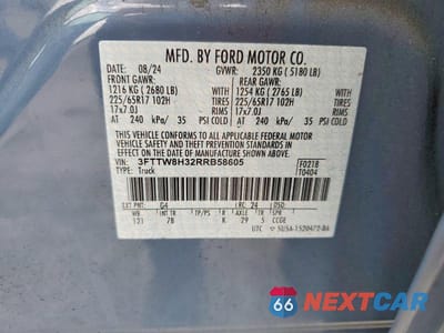 Zdjęcie 13 z 13 samochodu: 2024 FORD MAVERICK XLT VIN:3FTTW8H32RRB58605 - miniatura