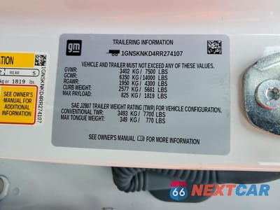 Zdjęcie 13 z 13 samochodu: 2024 CHEVROLET TAHOE K1500 LT VIN:1GNSKNKD4RR274107 - miniatura