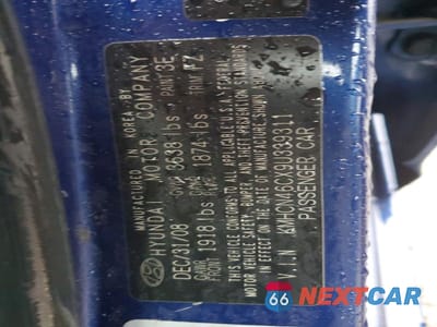 Zdjęcie 13 z 13 samochodu: 2009 HYUNDAI ACCENT GLS VIN:KMHCN46CX9U339311 - miniatura