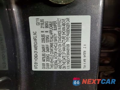 Zdjęcie 13 z 13 samochodu: 2019 HONDA ACCORD SPORT VIN:1HGCV1F3XKA051039 - miniatura