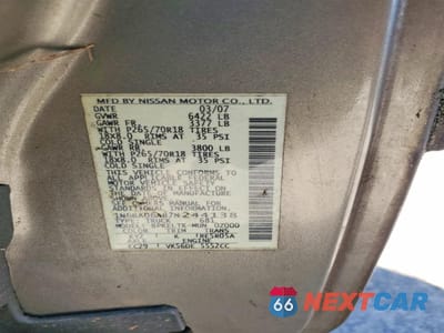 Zdjęcie 12 z 12 samochodu: 2007 NISSAN TITAN SE VIN:1N6BA06A87N244138 - miniatura