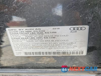 Zdjęcie 13 z 13 samochodu: 2018 AUDI Q3 PREMIUM PLUS VIN:WA1JCCFS7JR031081 - miniatura