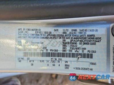 Zdjęcie 13 z 13 samochodu: 2013 FORD FIESTA SE VIN:3FADP4BJ7DM172447 - miniatura