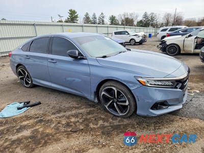 Czwarte zdjęcie samochodu z boku: 2022 HONDA ACCORD SPORT VIN:1HGCV1F37NA097528 - miniatura