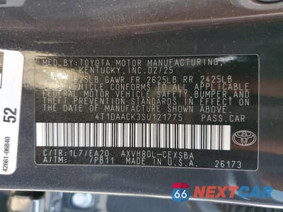 Zdjęcie 12 z 12 samochodu: 2025 TOYOTA CAMRY SE VIN:4T1DAACK3SU121775 - miniatura