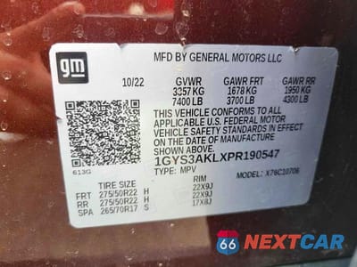 Zdjęcie 10 z 12 samochodu: 2023 CADILLAC ESCALADE LUXURY VIN:1GYS3AKLXPR190547 - miniatura