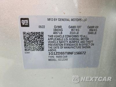 Zdjęcie 13 z 14 samochodu: 2022 CHEVROLET MALIBU LT VIN:1G1ZD5ST8NF156672 - miniatura