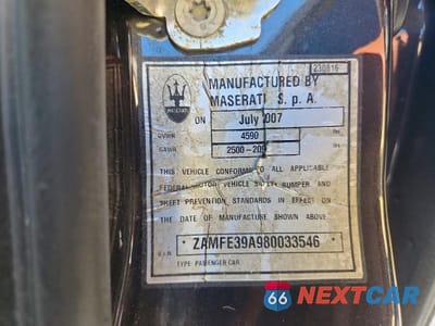 Zdjęcie 12 z 12 samochodu: 2008 MASERATI QUATTROPORTE VIN:ZAMFE39A980033546 - miniatura
