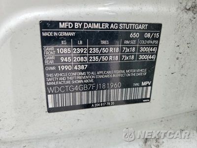 Zdjęcie 13 z 13 samochodu: 2015 MERCEDES-BENZ GLA-CLASS GLA 250 4MATIC VIN:WDCTG4GB7FJ181960 - miniatura