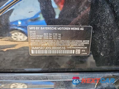 Zdjęcie 12 z 12 samochodu: 2020 BMW 330XI VIN:3MW5R7J05L8B09516 - miniatura