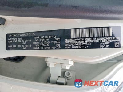 Zdjęcie 12 z 12 samochodu: 2017 FIAT 500X POP VIN:ZFBCFXAB9HP533118 - miniatura