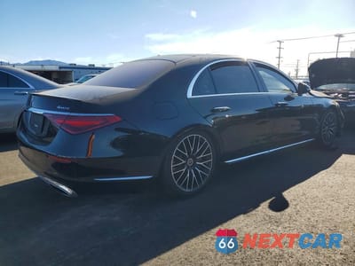 Trzecie zdjęcie samochodu z tyłu: 2022 MERCEDES-BENZ S 580 4MATIC VIN:W1K6G7GB2NA085632 - miniatura