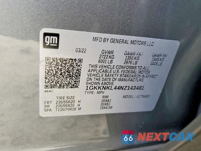 Zdjęcie 13 z 13 samochodu: 2022 GMC ACADIA SLE VIN:1GKKNKL44NZ143481 - miniatura