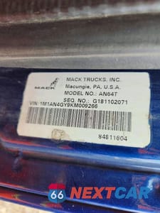 Zdjęcie 10 z 10 samochodu: 2019 MACK ANTHEM SEMI TRUCK VIN:1M1AN4GY9KM009266 - miniatura