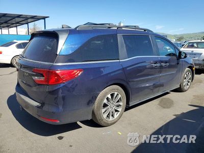 Trzecie zdjęcie samochodu z tyłu: 2023 HONDA ODYSSEY EXL VIN:5FNRL6H60PB015331 - miniatura