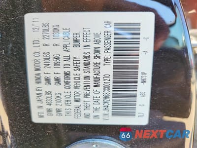 Zdjęcie 12 z 12 samochodu: 2012 ACURA TSX TECH VIN:JH4CW2H68CC001270 - miniatura