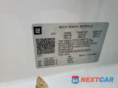 Zdjęcie 13 z 13 samochodu: 2018 GMC YUKON XL DENALI VIN:1GKS2HKJ0JR222823 - miniatura