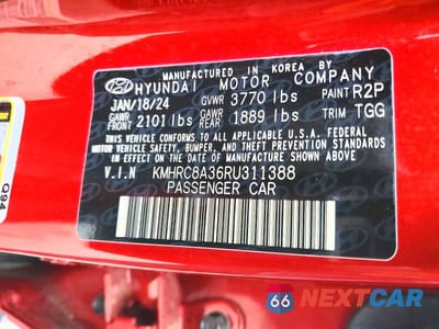 Zdjęcie 12 z 12 samochodu: 2024 HYUNDAI VENUE SEL VIN:KMHRC8A36RU311388 - miniatura