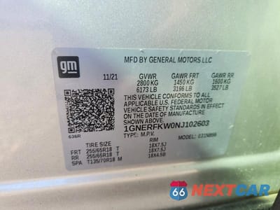 Zdjęcie 13 z 13 samochodu: 2022 CHEV TRAVERSE VIN:1GNERFKW0NJ102603 - miniatura