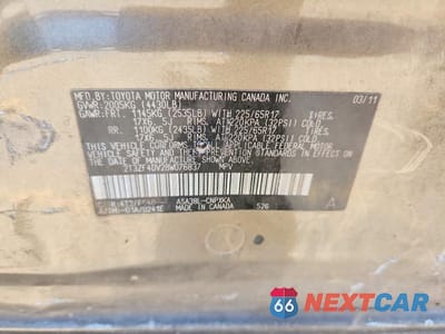 Zdjęcie 13 z 13 samochodu: 2011 TOYOTA RAV4 BASE VIN:2T3ZF4DV2BW076837 - miniatura