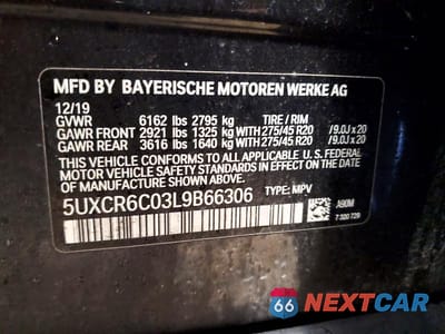 Zdjęcie 12 z 12 samochodu: 2020 BMW X5 XDRIVE40I VIN:5UXCR6C03L9B66306 - miniatura