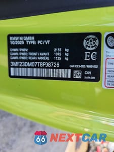 Zdjęcie 13 z 13 samochodu: 2026 BMW M2 VIN:3MF23DM07T8F98726 - miniatura