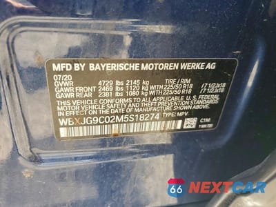 Zdjęcie 12 z 12 samochodu: 2021 BMW X1 XDRIVE28I VIN:WBXJG9C02M5S18274 - miniatura