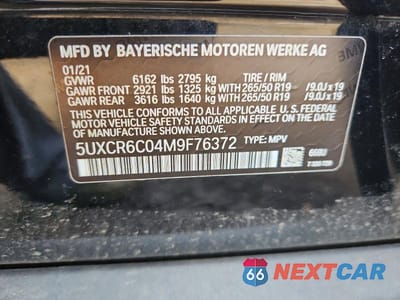 Zdjęcie 13 z 13 samochodu: 2021 BMW X5 XDRIVE40I VIN:5UXCR6C04M9F76372 - miniatura