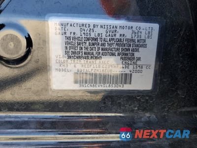 Zdjęcie 12 z 12 samochodu: 2025 NISSAN VERSA SV VIN:3N1CN8EV4SL853043 - miniatura