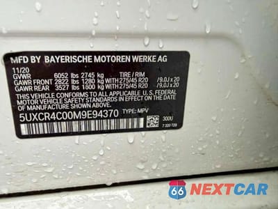 Zdjęcie 12 z 12 samochodu: 2021 BMW X5 SDRIVE 40I VIN:5UXCR4C00M9E94370 - miniatura
