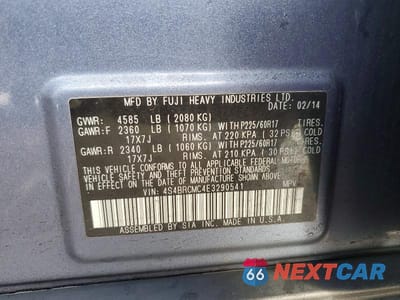 Zdjęcie 13 z 13 samochodu: 2014 SUBARU OUTBACK 2.5I LIMITED VIN:4S4BRCMC4E3290541 - miniatura
