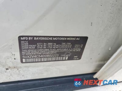 Zdjęcie 13 z 13 samochodu: 2013 BMW X5 XDRIVE35I VIN:5UXZV4C54D0B02223 - miniatura