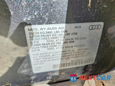 Zdjęcie 12 z 12 samochodu: 2023 AUDI Q5 PREMIUM 45 VIN:WA1GAAFY1P2154983 - miniatura