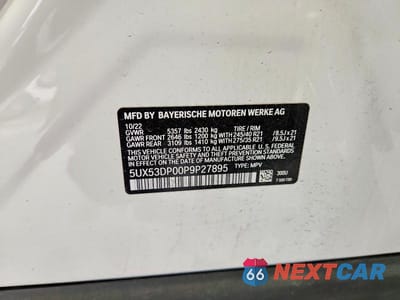 Zdjęcie 13 z 13 samochodu: 2023 BMW X3 XDRIVE30I VIN:5UX53DP00P9P27895 - miniatura
