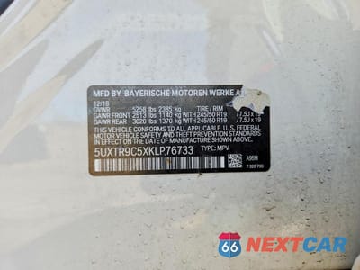 Zdjęcie 13 z 13 samochodu: 2019 BMW X3 XDRIVE30I VIN:5UXTR9C5XKLP76733 - miniatura