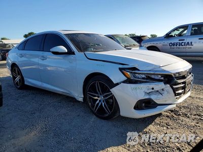 Czwarte zdjęcie samochodu z boku: 2022 HONDA ACCORD TOURING HYBRID VIN:1HGCV3F98NA009540 - miniatura