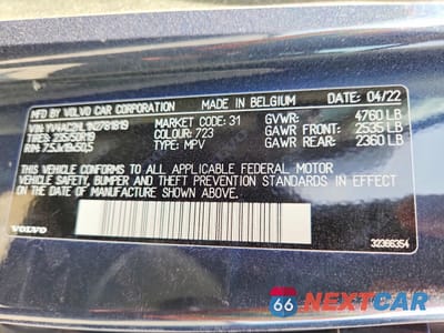 Zdjęcie 14 z 15 samochodu: 2022 VOLVO XC40 T4 INSCRIPTION VIN:YV4AC2HL1N2781819 - miniatura