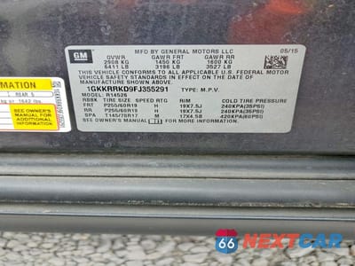 Zdjęcie 13 z 13 samochodu: 2015 GMC ACADIA SLT-1 VIN:1GKKRRKD9FJ355291 - miniatura